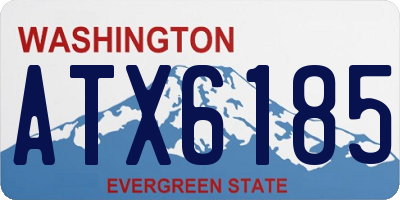 WA license plate ATX6185