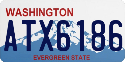 WA license plate ATX6186