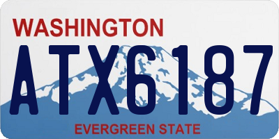 WA license plate ATX6187