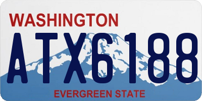 WA license plate ATX6188