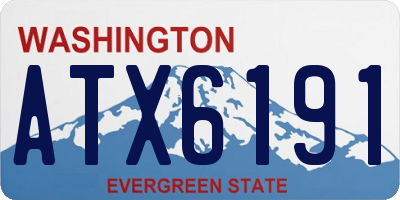 WA license plate ATX6191
