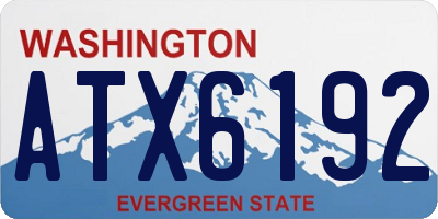 WA license plate ATX6192