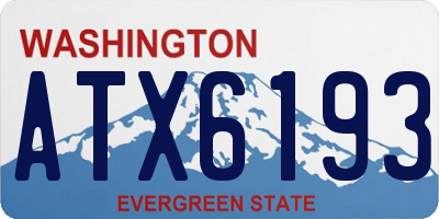 WA license plate ATX6193