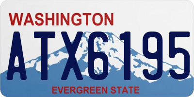 WA license plate ATX6195