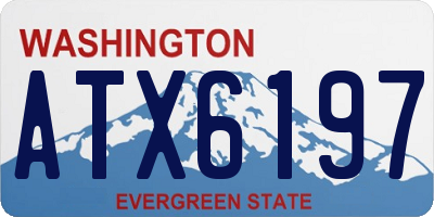 WA license plate ATX6197