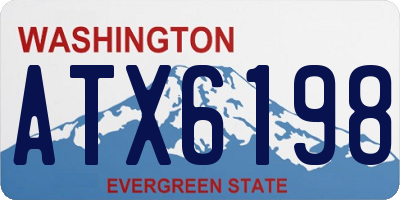 WA license plate ATX6198