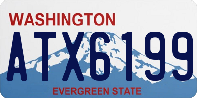 WA license plate ATX6199
