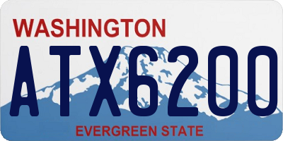 WA license plate ATX6200