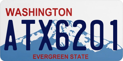 WA license plate ATX6201