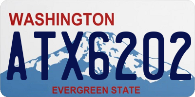 WA license plate ATX6202