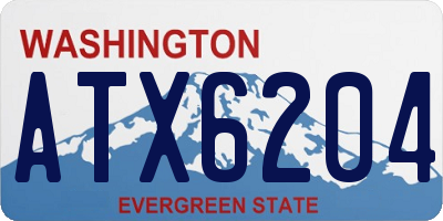 WA license plate ATX6204