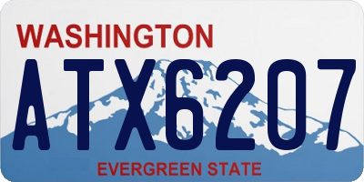 WA license plate ATX6207