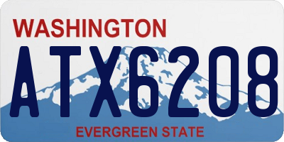 WA license plate ATX6208