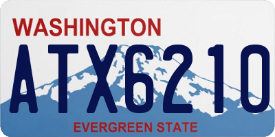 WA license plate ATX6210
