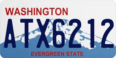 WA license plate ATX6212