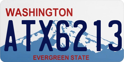 WA license plate ATX6213