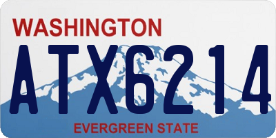 WA license plate ATX6214
