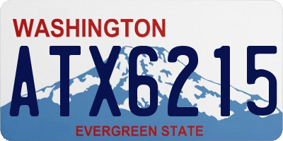 WA license plate ATX6215