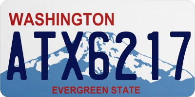 WA license plate ATX6217