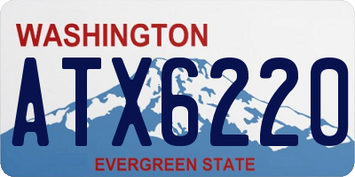 WA license plate ATX6220
