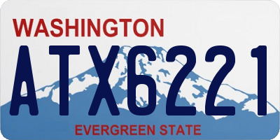 WA license plate ATX6221