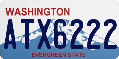 WA license plate ATX6222