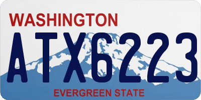 WA license plate ATX6223