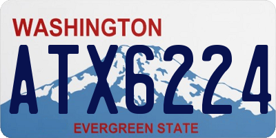 WA license plate ATX6224