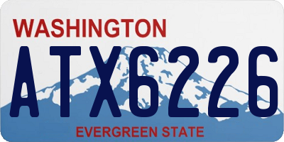 WA license plate ATX6226