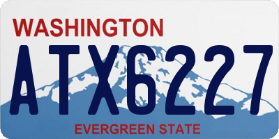 WA license plate ATX6227