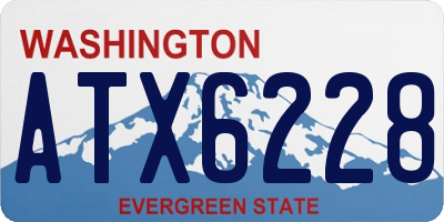 WA license plate ATX6228
