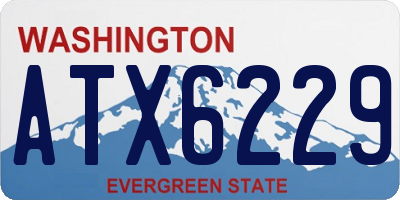 WA license plate ATX6229