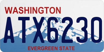 WA license plate ATX6230