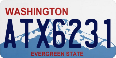 WA license plate ATX6231