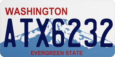 WA license plate ATX6232