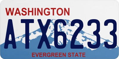 WA license plate ATX6233