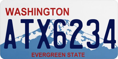 WA license plate ATX6234