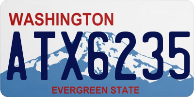 WA license plate ATX6235