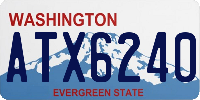 WA license plate ATX6240