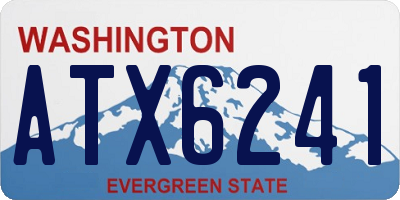 WA license plate ATX6241