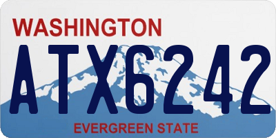 WA license plate ATX6242