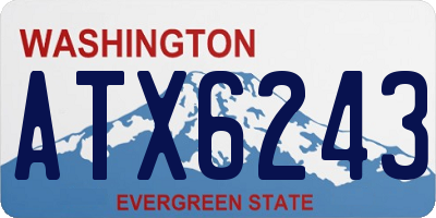 WA license plate ATX6243