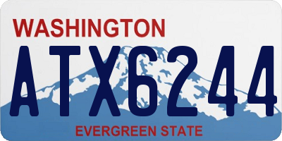 WA license plate ATX6244
