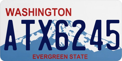 WA license plate ATX6245