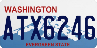 WA license plate ATX6246