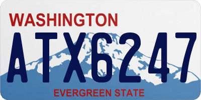 WA license plate ATX6247