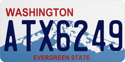 WA license plate ATX6249