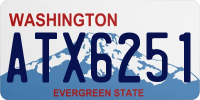 WA license plate ATX6251