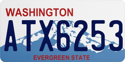 WA license plate ATX6253