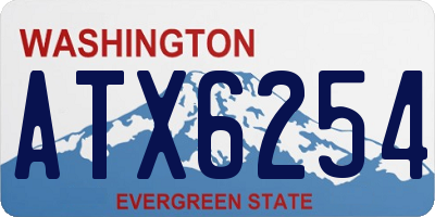 WA license plate ATX6254